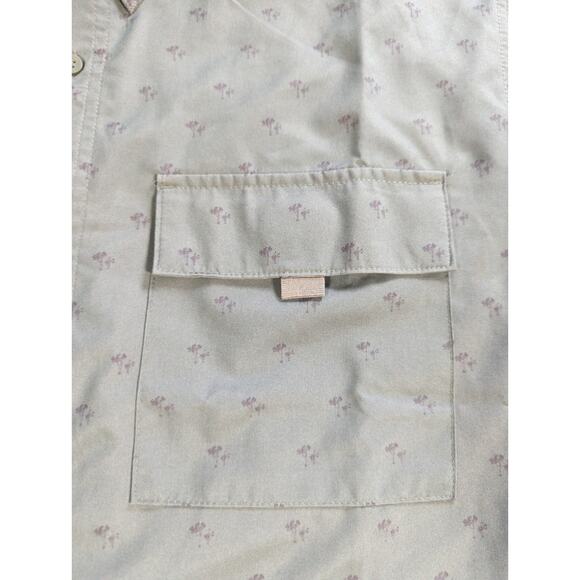 Voyager Mens XL Short Sleeve Button Up Shirt Gray Outdoor Casual Travel - Picture 5 of 11